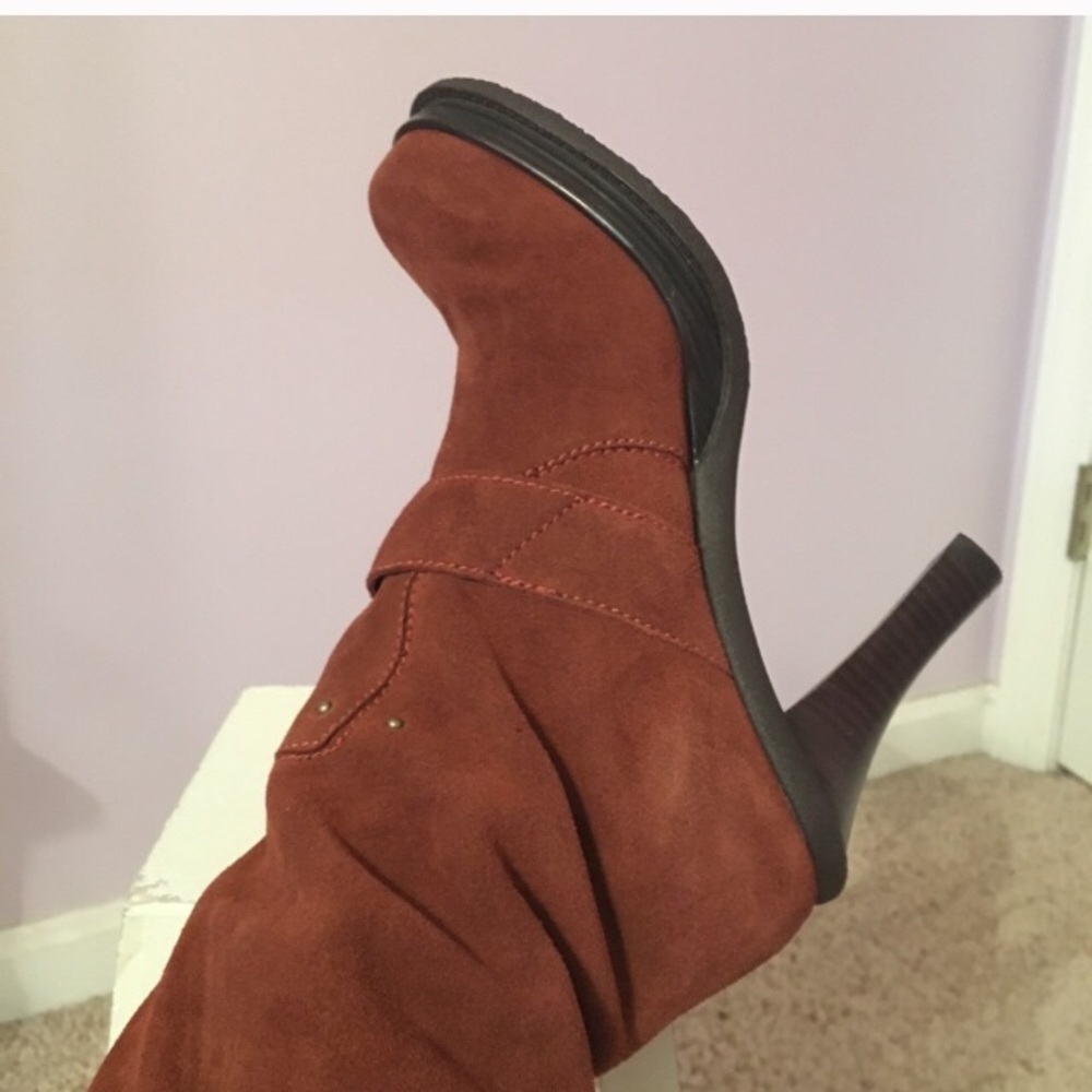 Rust Suede Boots - Picture 4 of 4